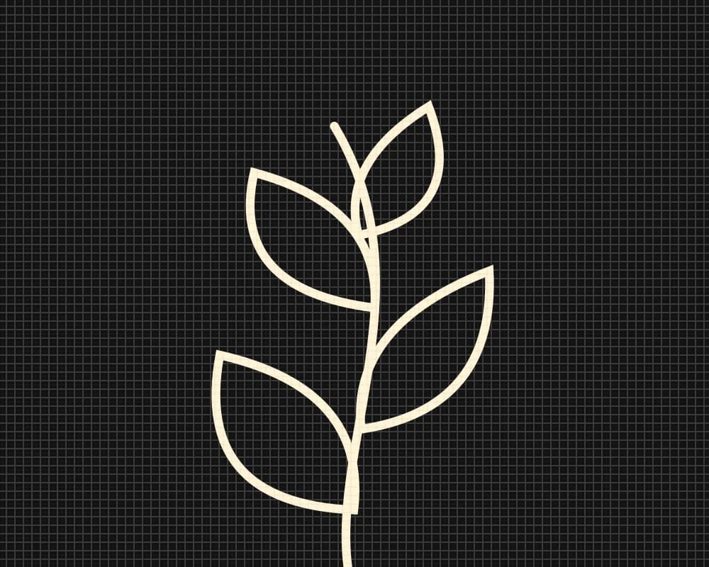Close-up of a cream line drawing printed on dark fabric, showing the weave